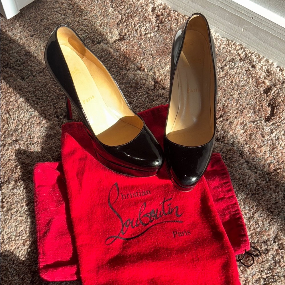Christian Louboutin Black Patent Heels